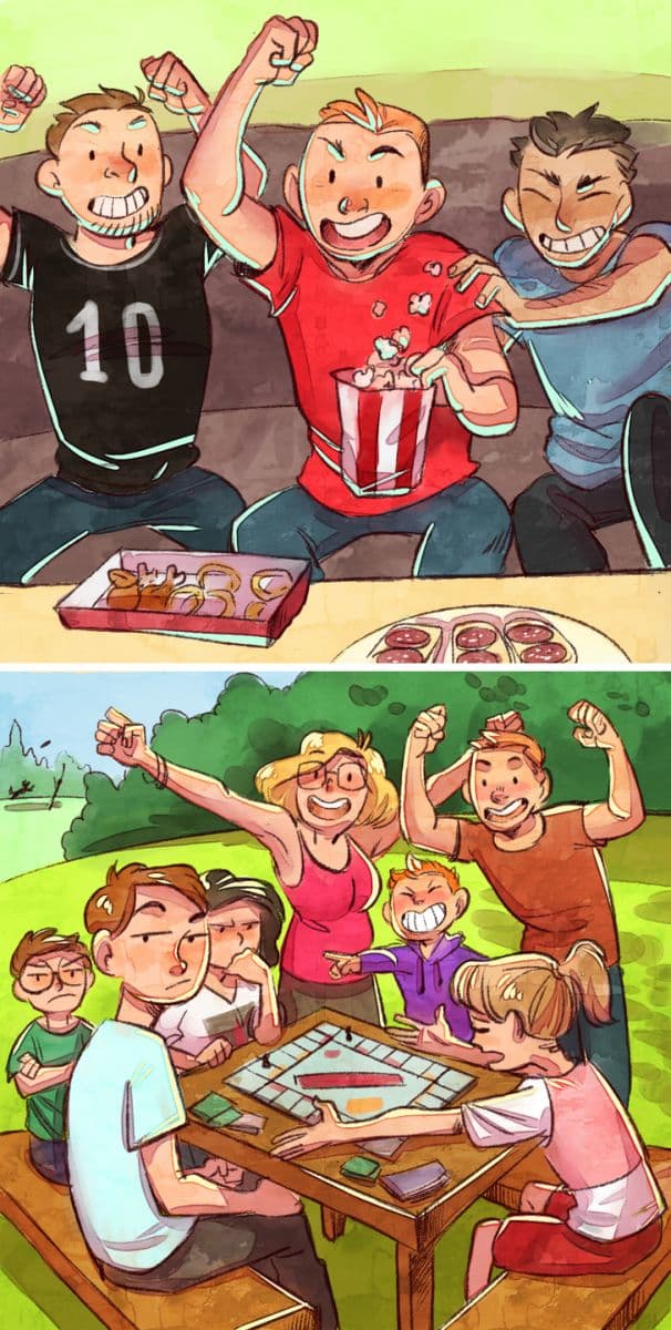 15 ілюстрацій про те, як виглядає життя до і після весілля